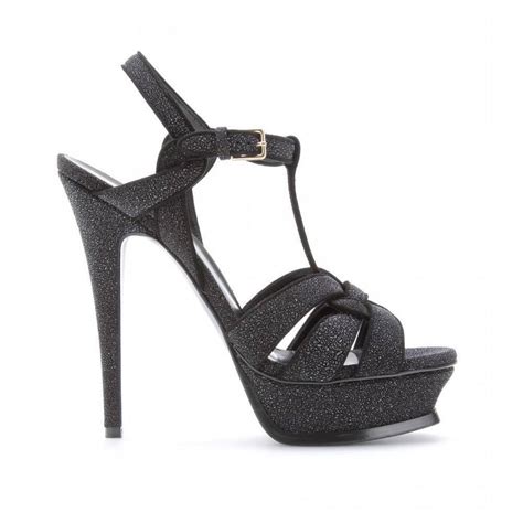 ysl tribute shimmer leather platform|TRIBUTE platform sandals in smooth leather .